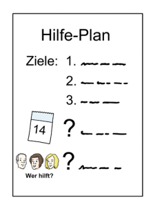Illustration eines Blatt Papiers mit Worten, Personen und Zahlen